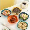 10 Pcs Multi-function Spit Bone Plate Set Household Food Grade Plastic Elliptical Plate Set