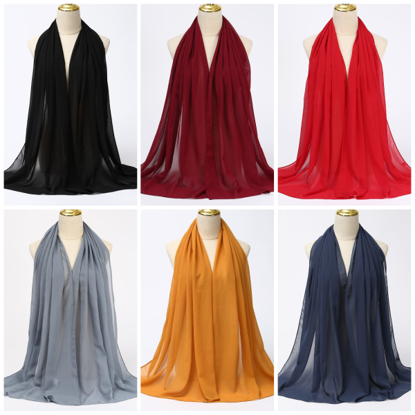 Fabulous Quality Chiffon Scarves Hijab Plain For Girls And Womens